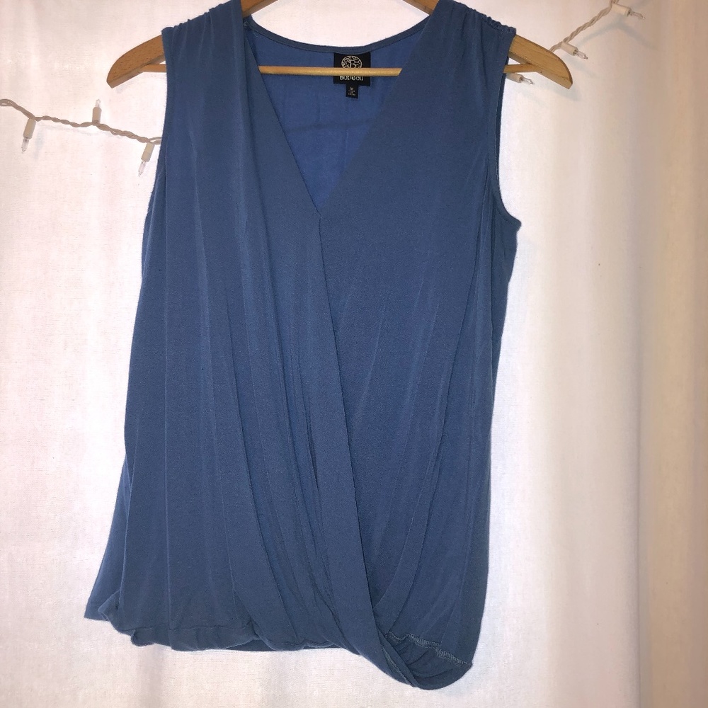 Sleeveless Mock Wrap Top